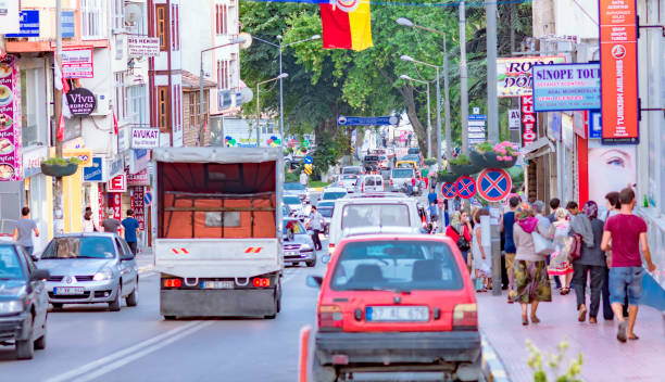 Cars on the Sinop Streets. Sinop; Situated in the north of Turkey, it is a city in his case. It is famous for its natural and clean air.