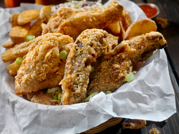 istock Fried Chicken, Ribs, Fries and Coleslaw 949090746