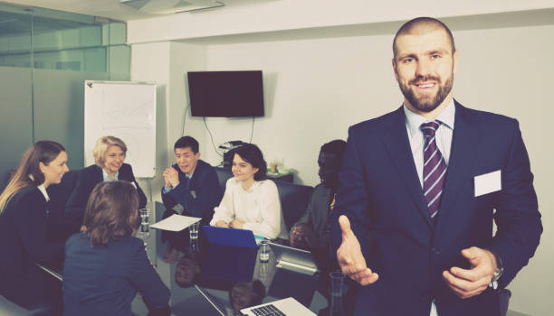 istock Successful businessman in meeting room 949093706