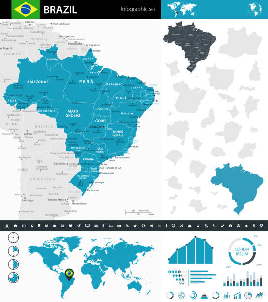 08 - бразилия - мурена инфографика 10 - minas gerais state flag brazilian flag brazil stock illustrations
