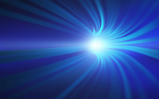 istock Blue abstract speed motion in highway tunnel for technology background ,fast moving toward the light, illustration 949103826