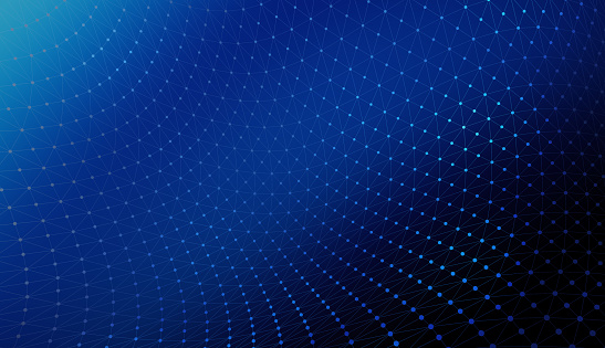 Blue connection lines background for technology concept, 3d illustration