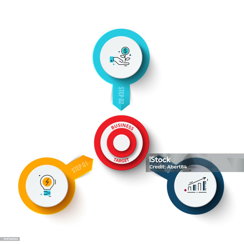 Visualisation For Target Vector Target With Arrows Template For Cycle Diagram Graph Presentation ...