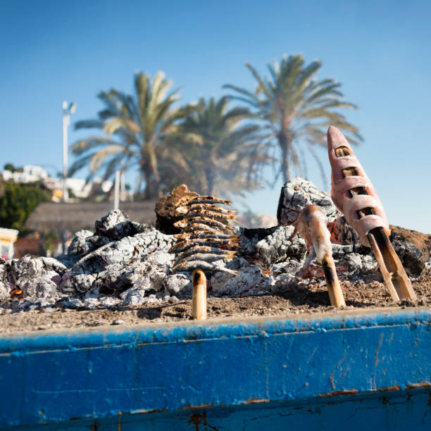 Grilled fish , espatos de Sardina , Malaga .