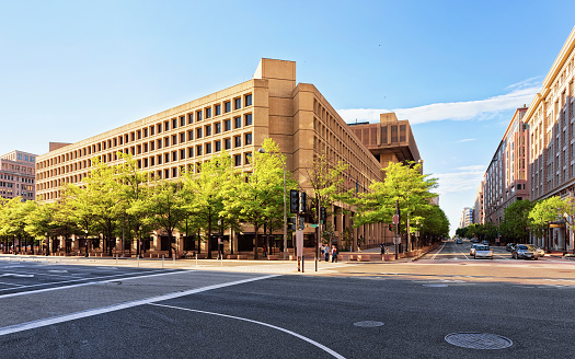 Washington DC, USA - January 28, 2023: American Institute of Pharmacy Building was built on The Mall in downtown Washington DC, USA in 1933.