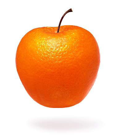 Orangeapple Fruit On White Background Apple With An Orange Texture Stock  Photo - Download Image Now - iStock