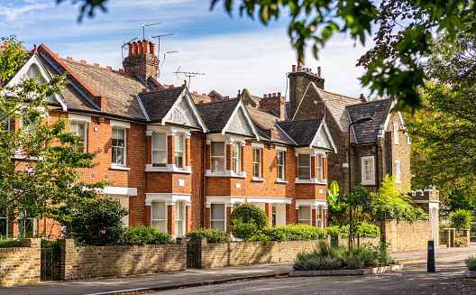 Traditional London terraced houses
