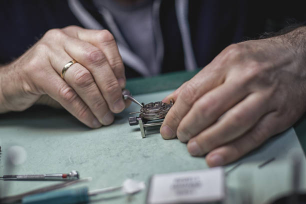 istock Close Up shot of a Watchmaker at Work 949118266