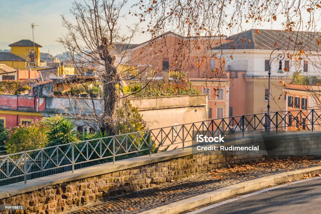 Urban Scene Gianicolo District, Rome, Italy Sunny winter season urban scene at gianicolo district in Rome city, Italy Architecture Stock Photo