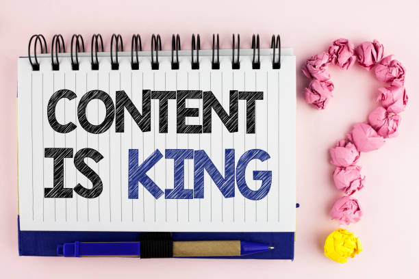 istock Handwriting text Content Is King. Concept meaning articles or posts can guarantee you success Advertising written on Notebook Book on the plain background Pen next to it Ask for. 949119022