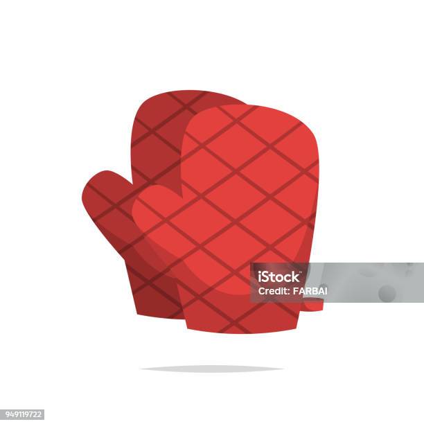 Kitchen Glovebbq Single Icon In Cartoon Style Vector Symbol Stock