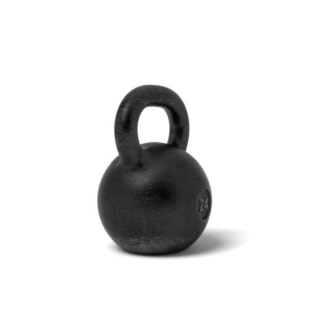 istock 3d rendering of a single black iron 24 kg kettlebell isolated on white background 949120244