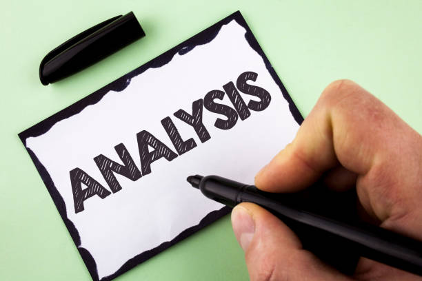 istock Handwriting text Analysis. Concept meaning Strategic analytic plans for new website growth development written by Man on white sticky note paper holding Marker on plain background. 949123498