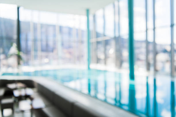 istock Abstract blur luxury indoor swimming pool background 949126642