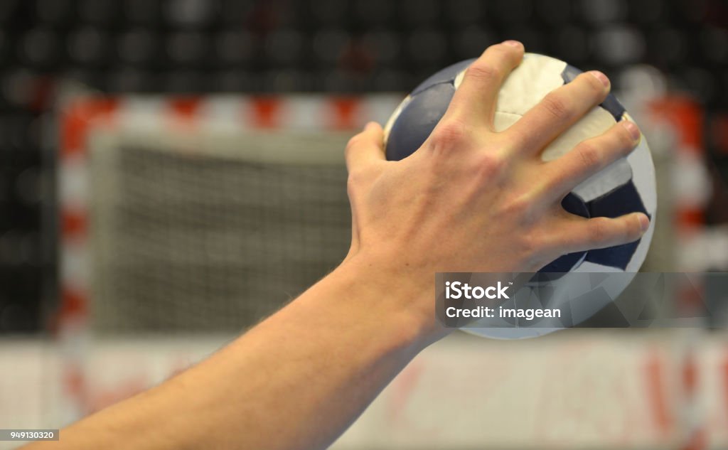 Jugador de Balonmano - Foto de stock de Falta de mano libre de derechos
