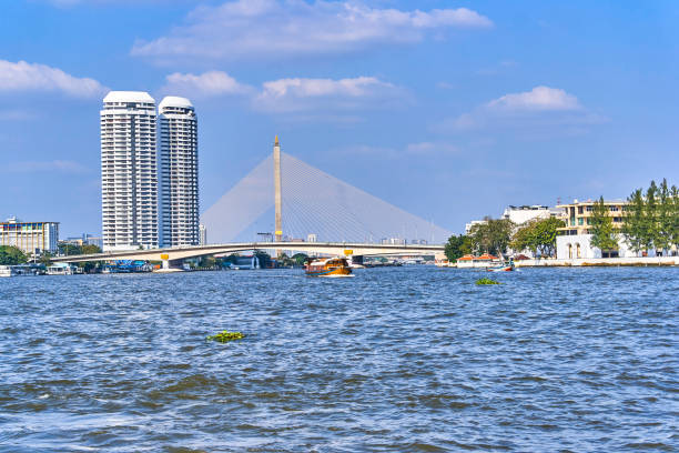 istock Bangkok city centre view from Chao Phraya River, Thailand 949144372