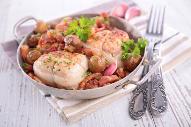 istock roasted pork meat with mushroom and bacon 949145132