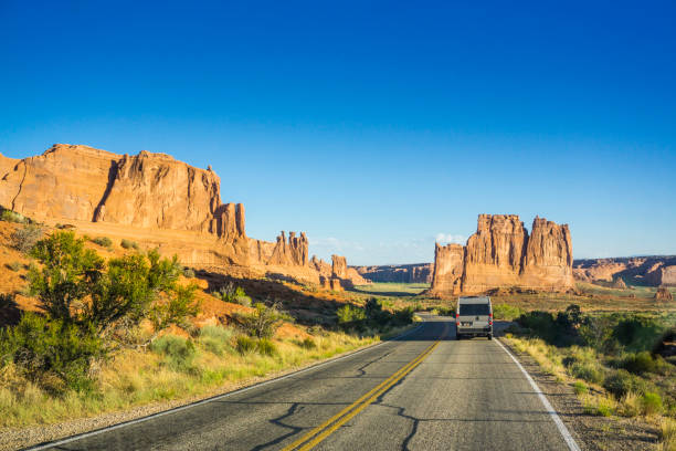 istock Driving in Arches National Park in Moab, Utah 949178366