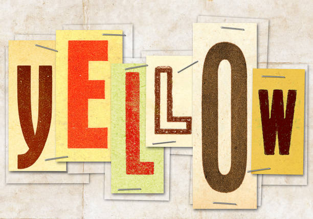 istock The word yellow made with old papers and letters 949178382
