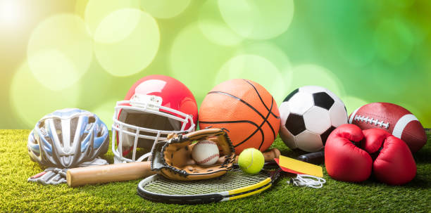 istock Close-up Of Various Sport Equipments On Pitch 949190738