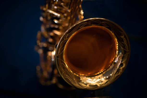 istock the part of valve gold saxophone. 949191022