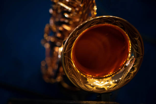 istock the part of valve gold saxophone. 949191076