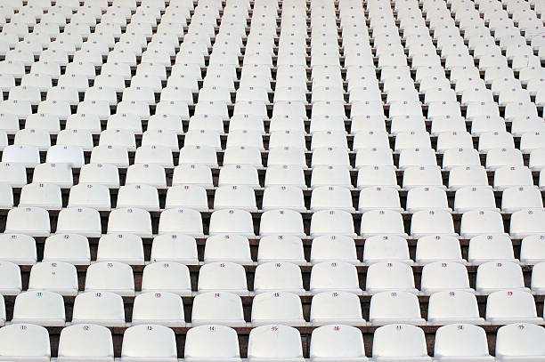 stadio di posti - stadium bleachers seat empty foto e immagini stock