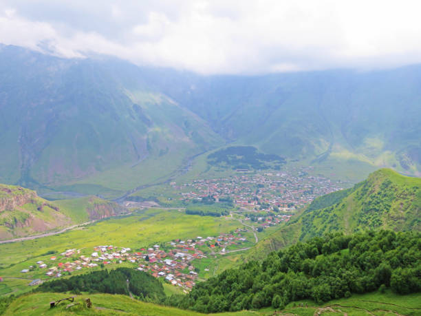istock Georgia. Stepantsminda Village At Evening In Kazbegi District, Mtskheta-Mtianeti Region 949195712