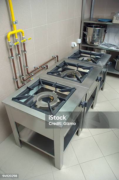 Proffesional Stove Tops Stock Photo - Download Image Now - Appliance, Burner - Stove Top, Cafe