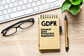 GDPR / General Data Protection Regulation text concept