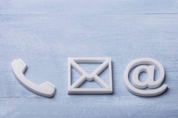 istock High Angle View Of Phone, Email and Post Icons 949208054