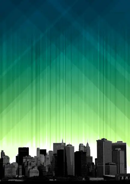 Vector illustration of New York City background