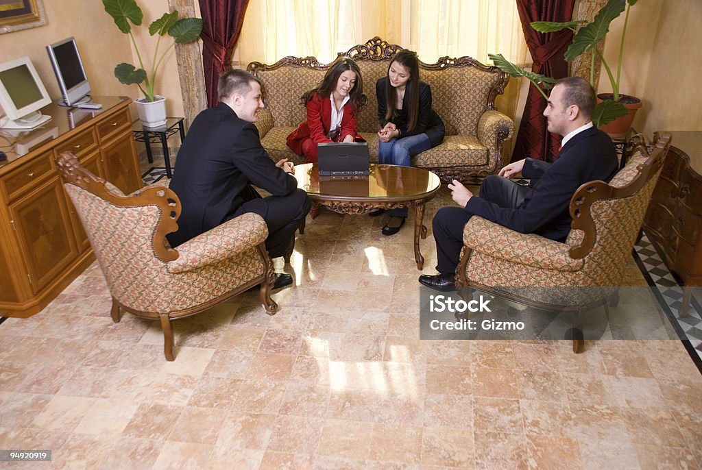 meeting in der Lounge - Lizenzfrei Bildkomposition und Technik Stock-Foto