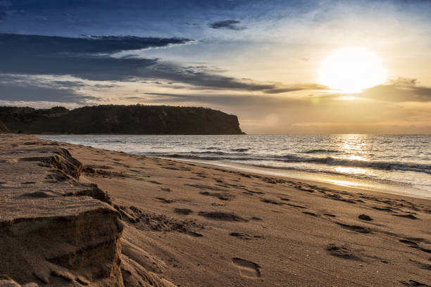 istock Beautiful sunset on Cabo Ledo beach. Angola. Africa. 949210766
