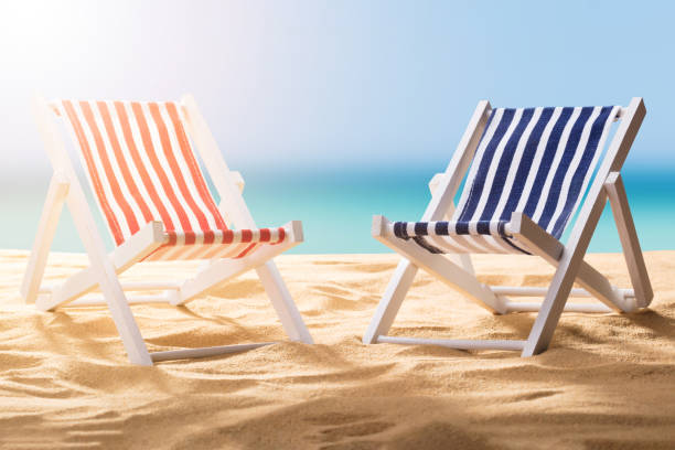 istock Close-up Of Two Deck Chairs 949212170