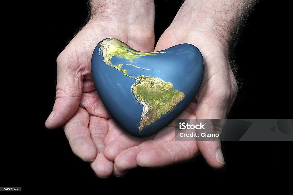 Terre de cœur - Photo de Globe terrestre libre de droits
