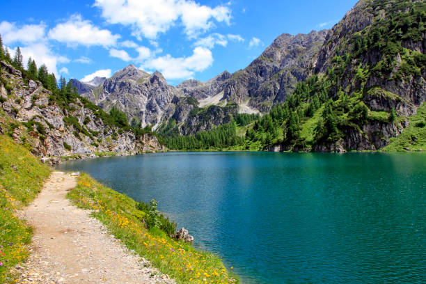 istock Tappenkarsee in Austria with great panorama view 949212750