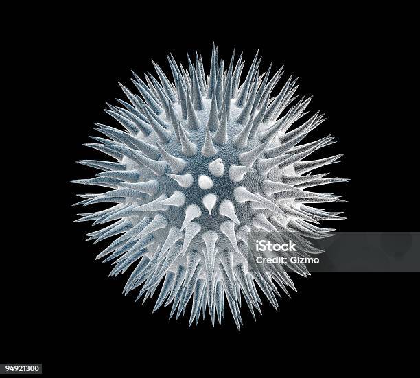 3 D Virus Cella Con Percorso - Fotografie stock e altre immagini di Batterio - Batterio, Biologia, Cellula