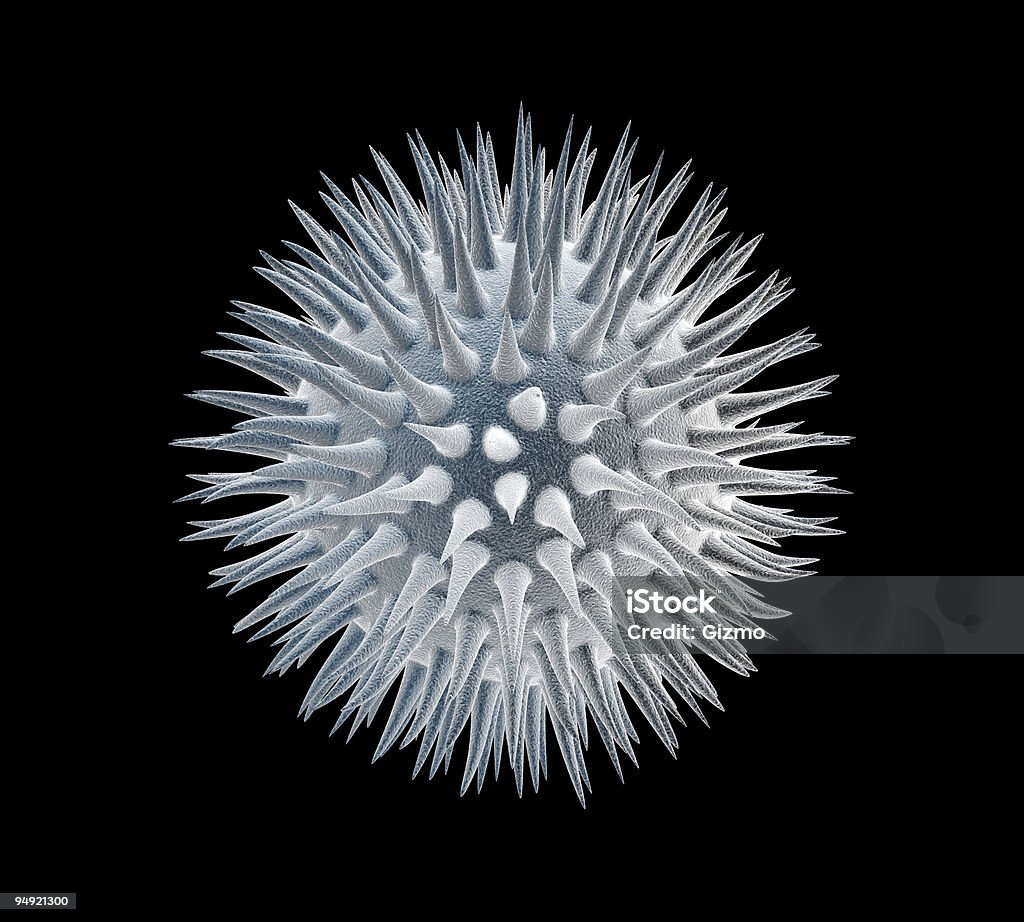 3 D vírus célula com caminho - Royalty-free Ampliação Foto de stock