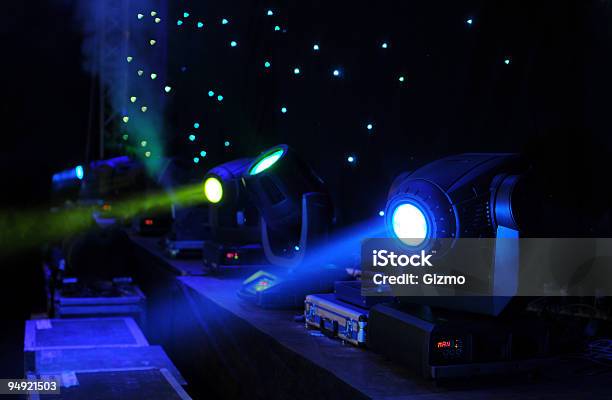 Bühne Lichter Stockfoto und mehr Bilder von Ausrüstung und Geräte - Ausrüstung und Geräte, Beleuchtet, Blau