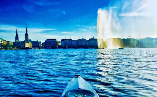 istock Kayaking around Alsterlake Hamburg 949215844