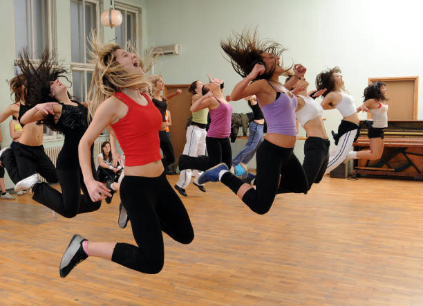 Fitness dance stock photo