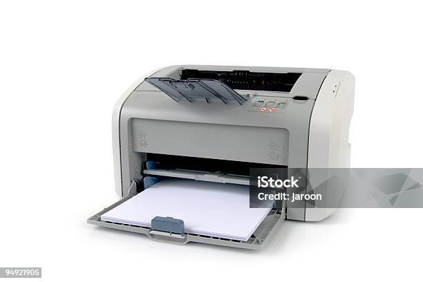 Impressora Laser De Escritório - Fotografias de stock e mais imagens de Impressora de Computador - Impressora de Computador, Figura para recortar, Fundo Branco