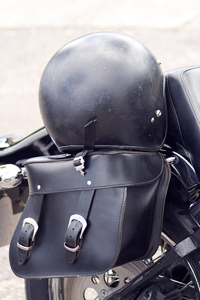 istock Bag and Helmet on Motor Cycle 94922349