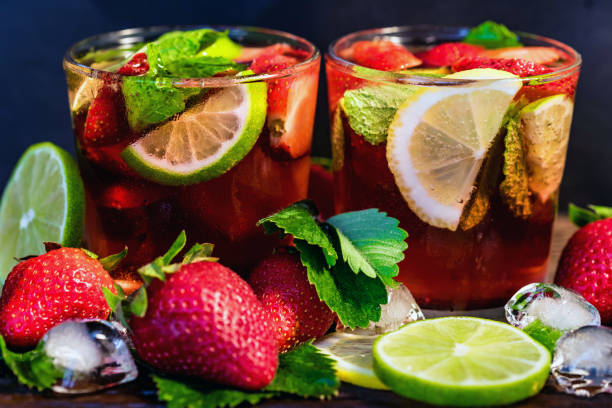 istock Homemade lemonade with strawberries and mint 949224688