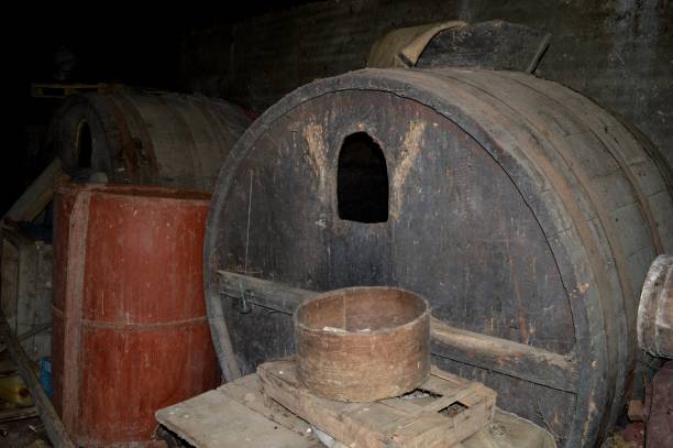 istock wooden barrel for brandy 949225278