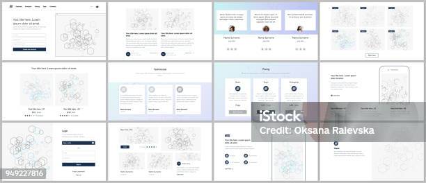 Vector Templates For Website Design Minimal Presentations Portfolio Ui Ux Gui Design Of Headers Dashboard Contact Forms Features Pricing Ecommerce Page Blog Etc Social Network Concept Stock Illustration - Download Image Now