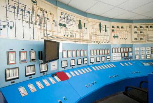 Control room of a oil refinery.