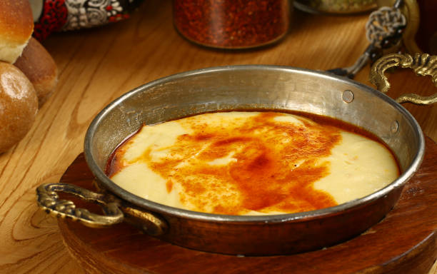 istock Kuymak - Muhlama - Mihlama - Turkish Traditional Fried Cheese 949235180