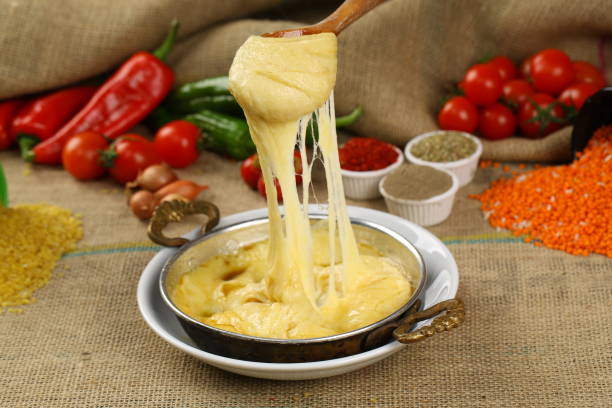 istock Kuymak - Muhlama - Mihlama - Turkish Traditional Fried Cheese 949235778
